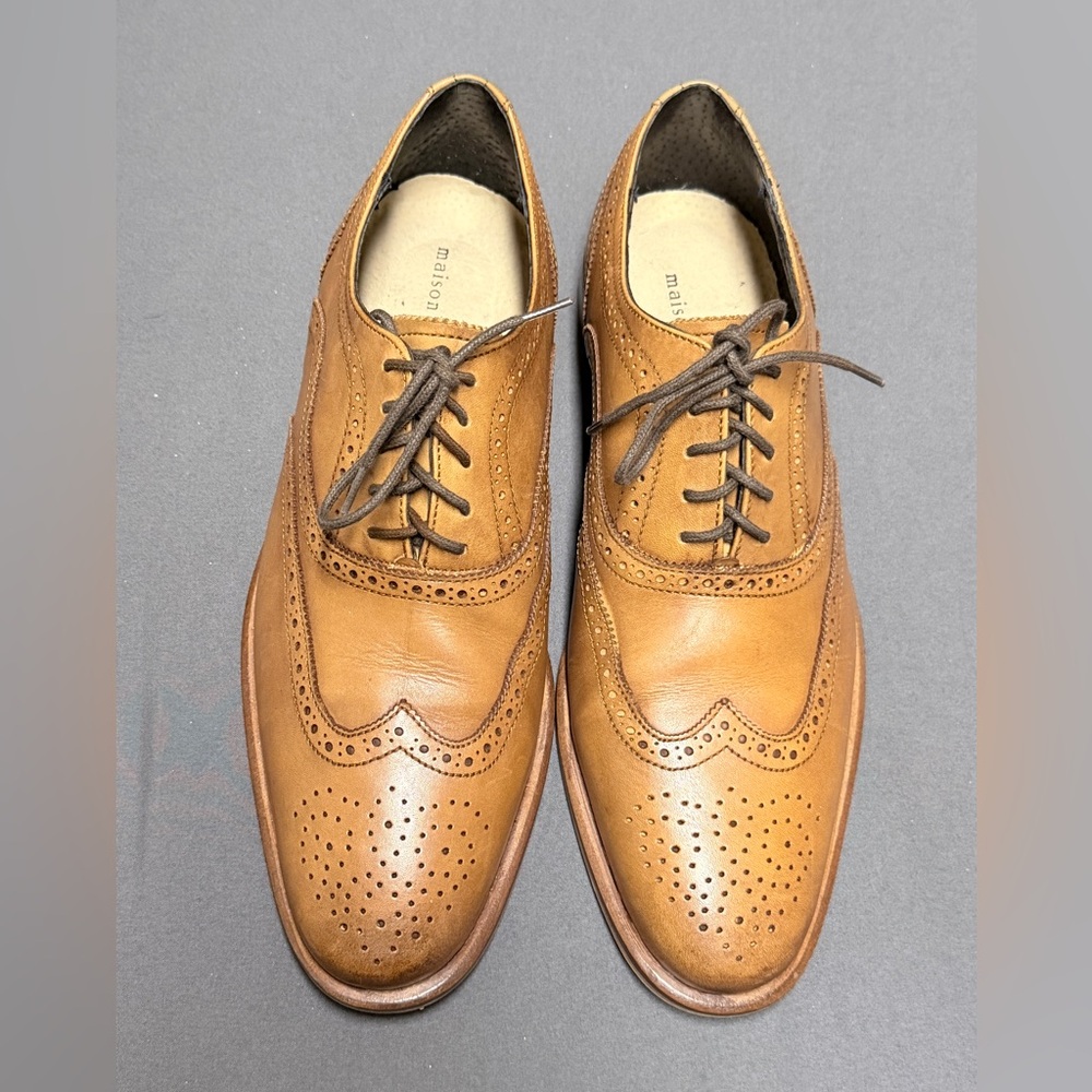 Madison Brown Leather Oxford Shoes Size: 12